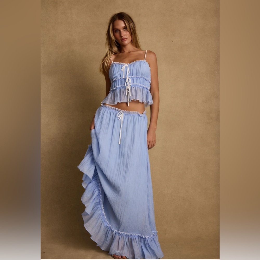 12th Tribe Blue Maxi Skirt